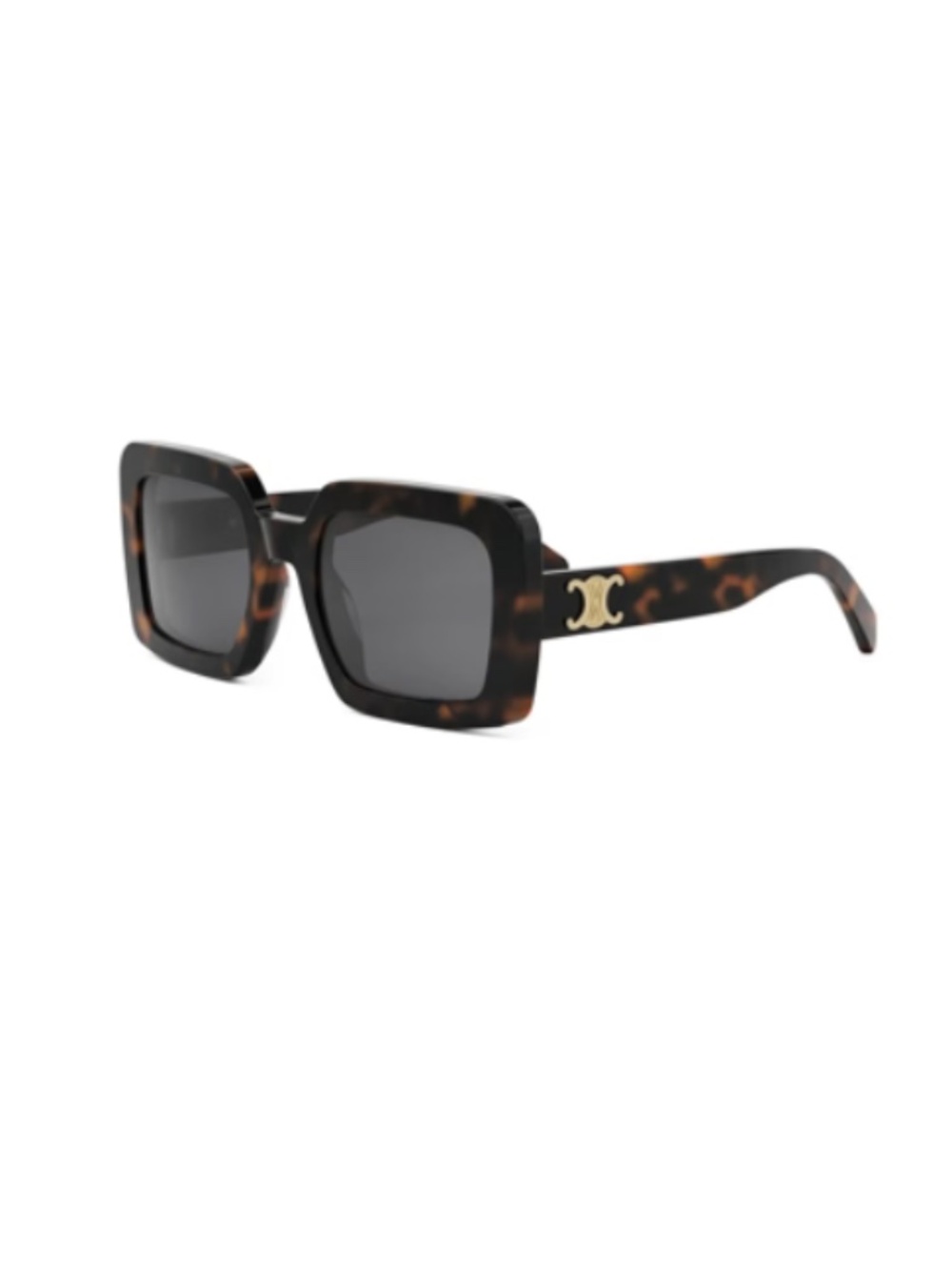 Celine CL40304U 52A 56 Acetate Shiny Havana Gray Sunglasses CL40304U